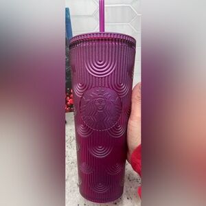Starbucks 2024 Spring Easter Metallic Magenta Cold Cup. 24 Oz. NWT.